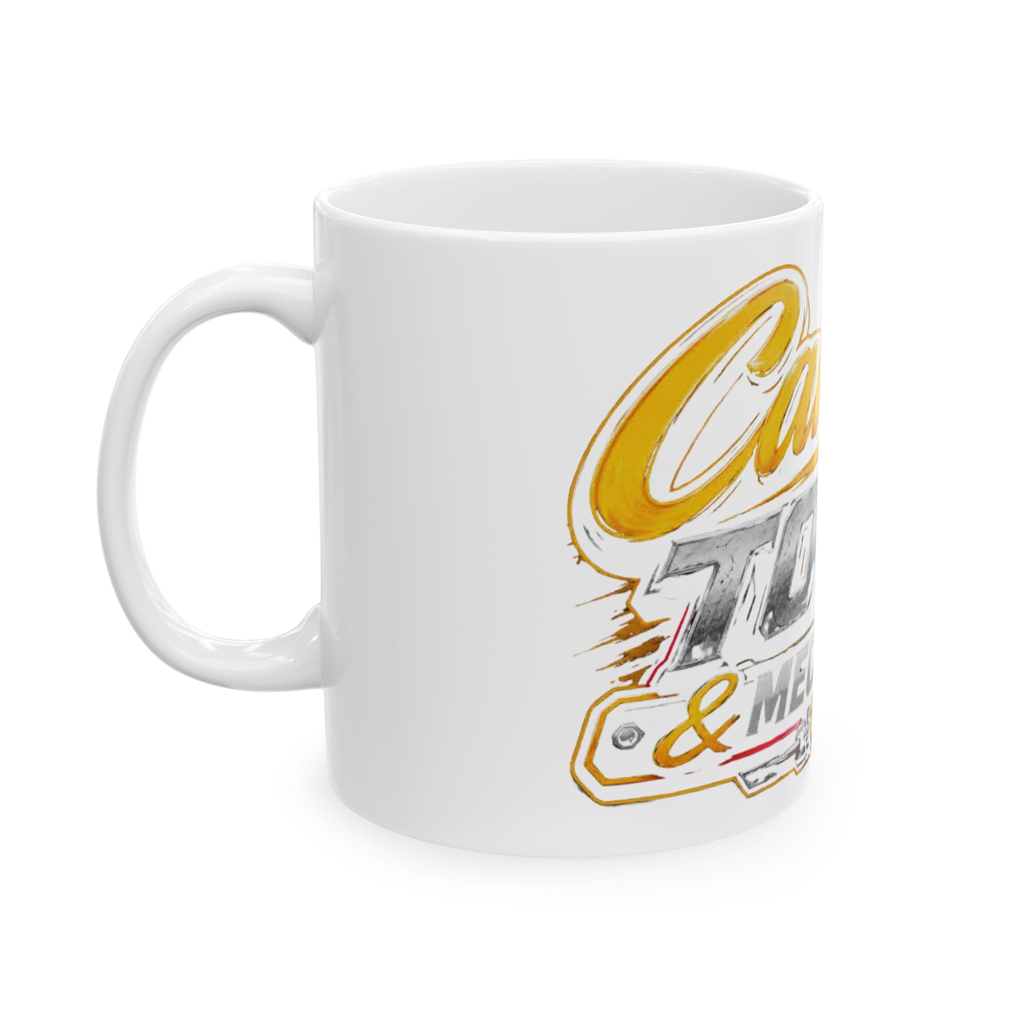 Camelot Towing & Mechanics Retro Logo Mug – Vintage Tow Truck Coffee Cup (11oz, 15oz)