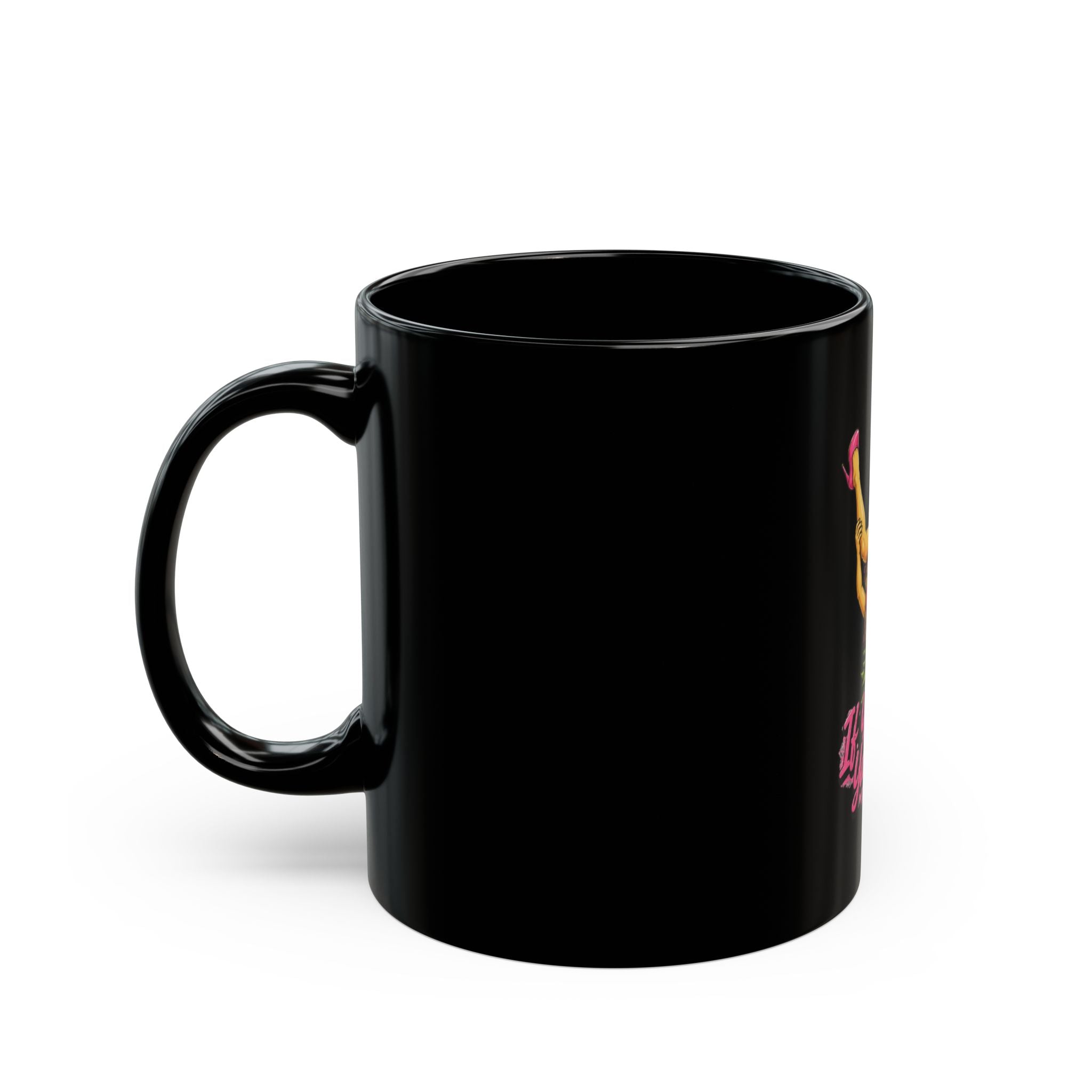 If Ya Know Ya Know Black Coffee Mug — Retro Pinup Pineapple Design (11oz, 15oz)