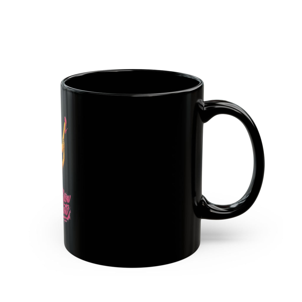 If Ya Know Ya Know Black Coffee Mug — Retro Pinup Pineapple Design (11oz, 15oz)
