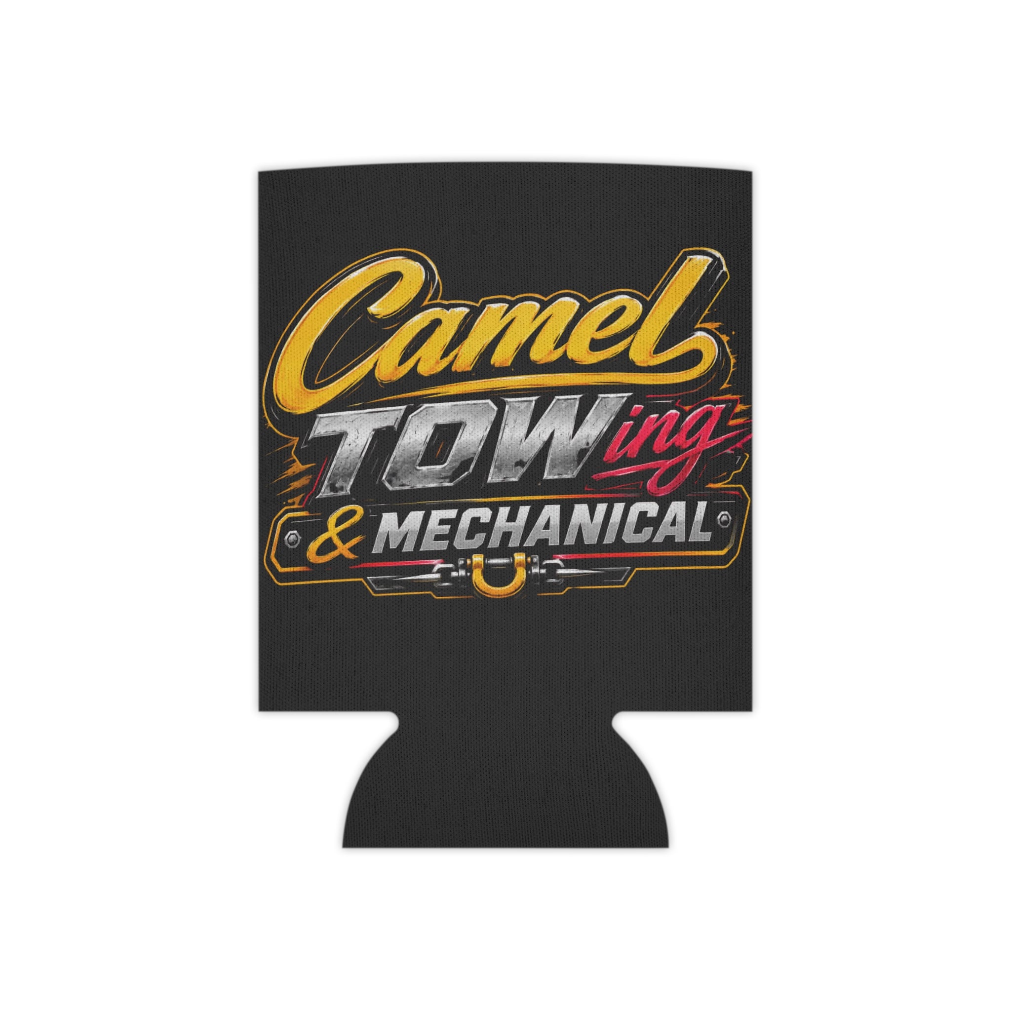 Can Cooler — Camel Towing & Mechanical Logo Beer Koozie